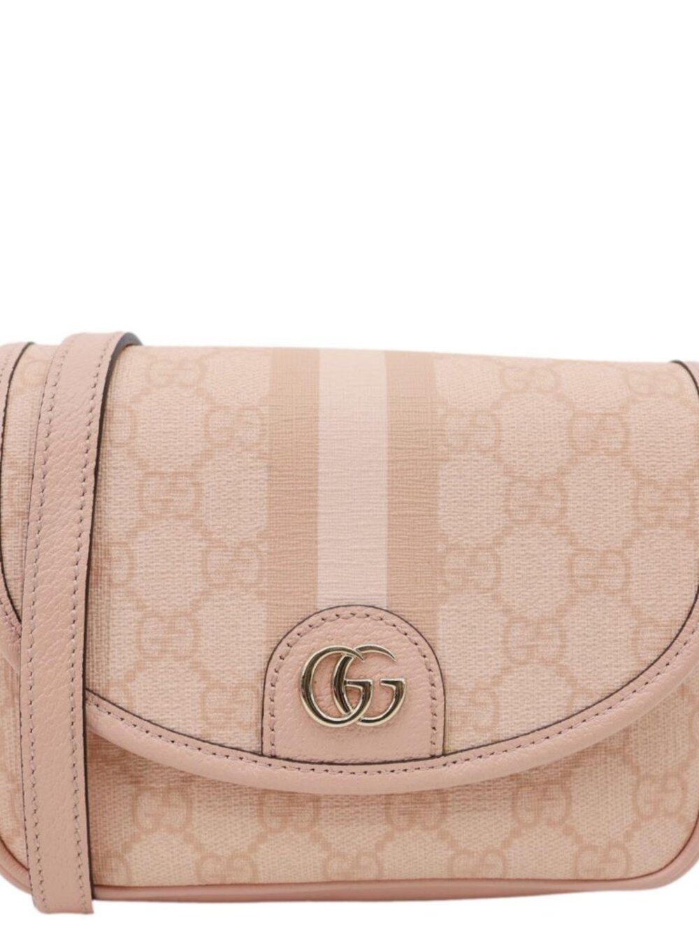 Gucci  Ophidia GG Supreme Canvas Shoulder Bag Pink 772239